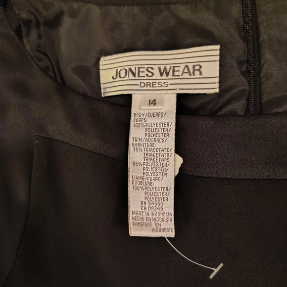 Jones Wear Classic Black Mini Dress - Picture 2 of 10